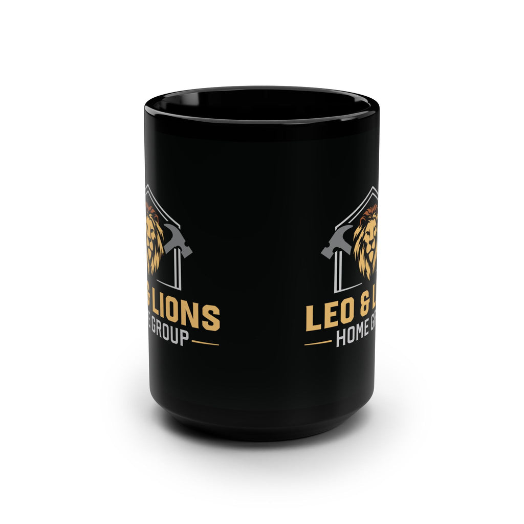 Leo & Lions Home Group 15oz Black Coffee Mug — Realtor Logo Mug